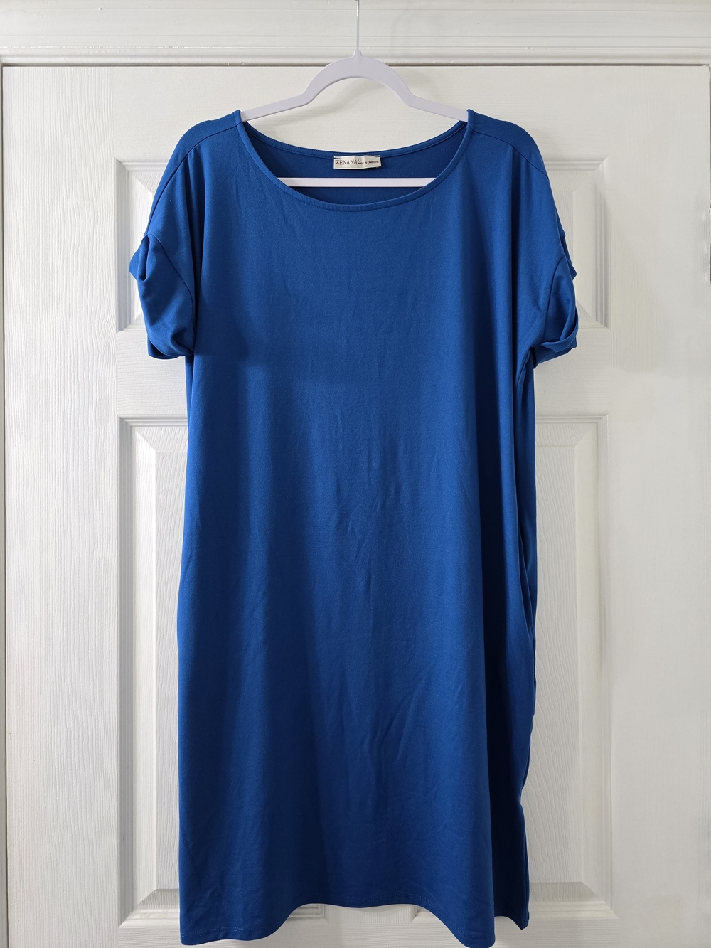 Zenana Blue Dress w/Pockets - XL